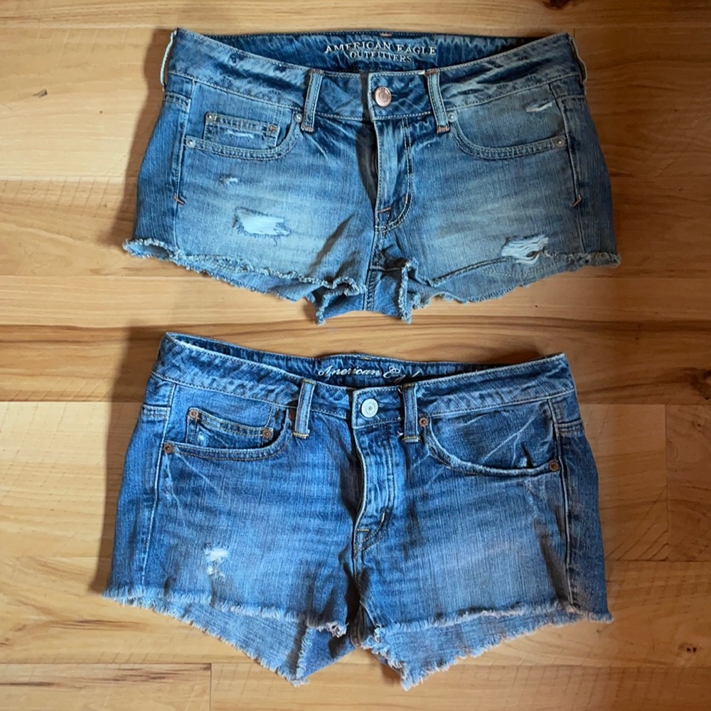 2 for $30!  American Eagle jeans shorts size 6